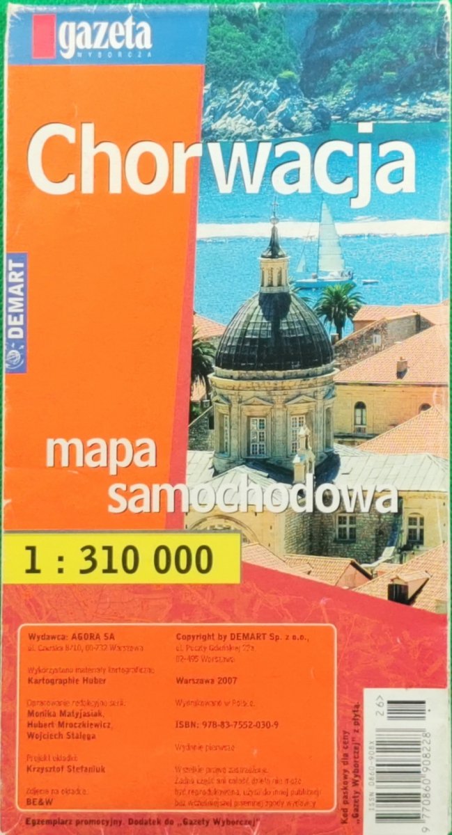 CHORWACJA. SKALA 1:310 000
