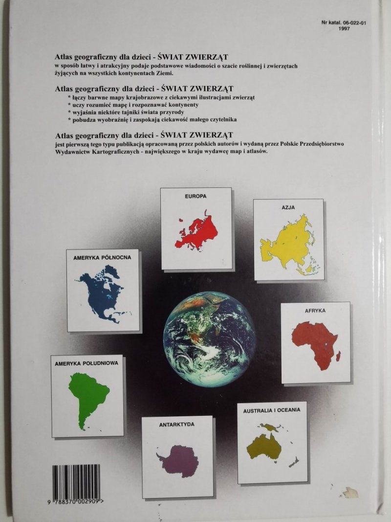 ATLAS GEOGRAFICZNY DLA DZIECI. ŚWIAT ZWIERZĄT 1997