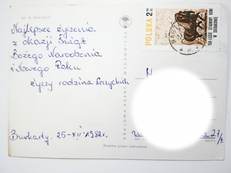 POCZTÓWKA ŚWIĄTECZNA. DWIE ŚWIECE FOT. ZAWADZKI