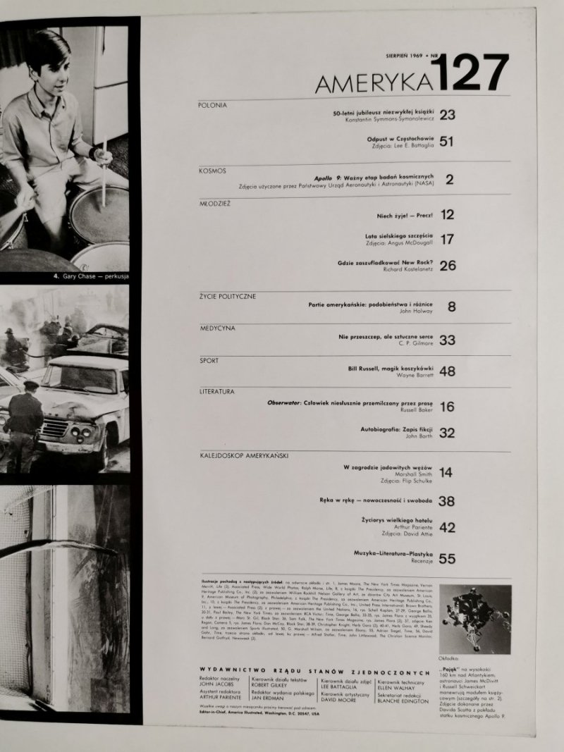 AMERYKA NR 127 SIERPIEŃ 1969 FOTOREPORTAŻ Z KOSMOSU 