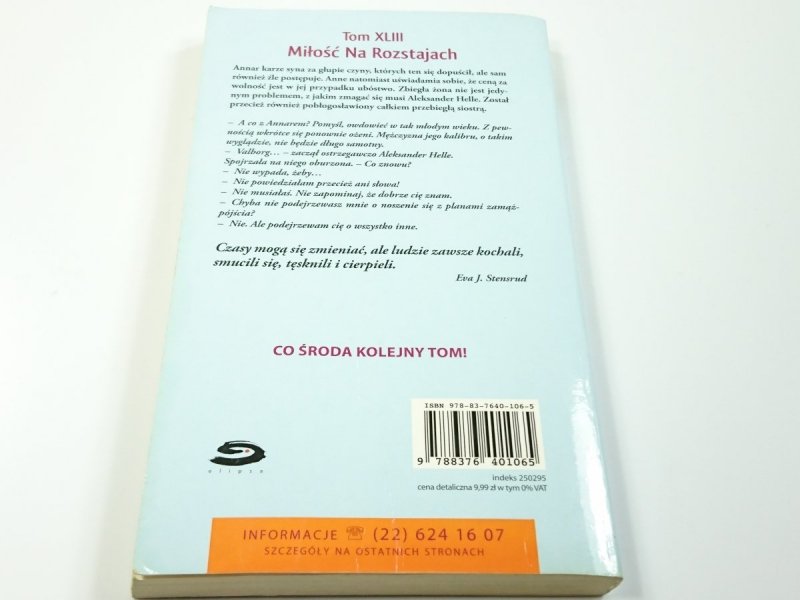 MIŁOŚĆ NA ROZSTAJACH - Eva J. Stensrud 2009