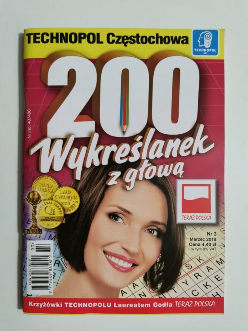 200 WYKREŚLANEK Z GŁOWĄ NR 3 MARZEC 2018 