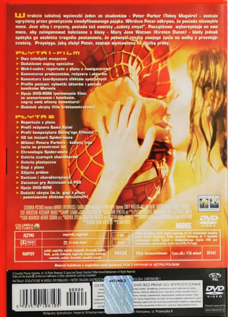 DVD. SPIDER-MAN 2xDVD 
