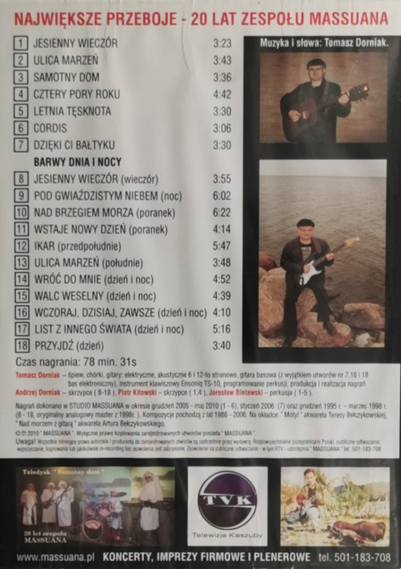 CD. TOMASZ DORNIAK BARWY DNIA I NOCY