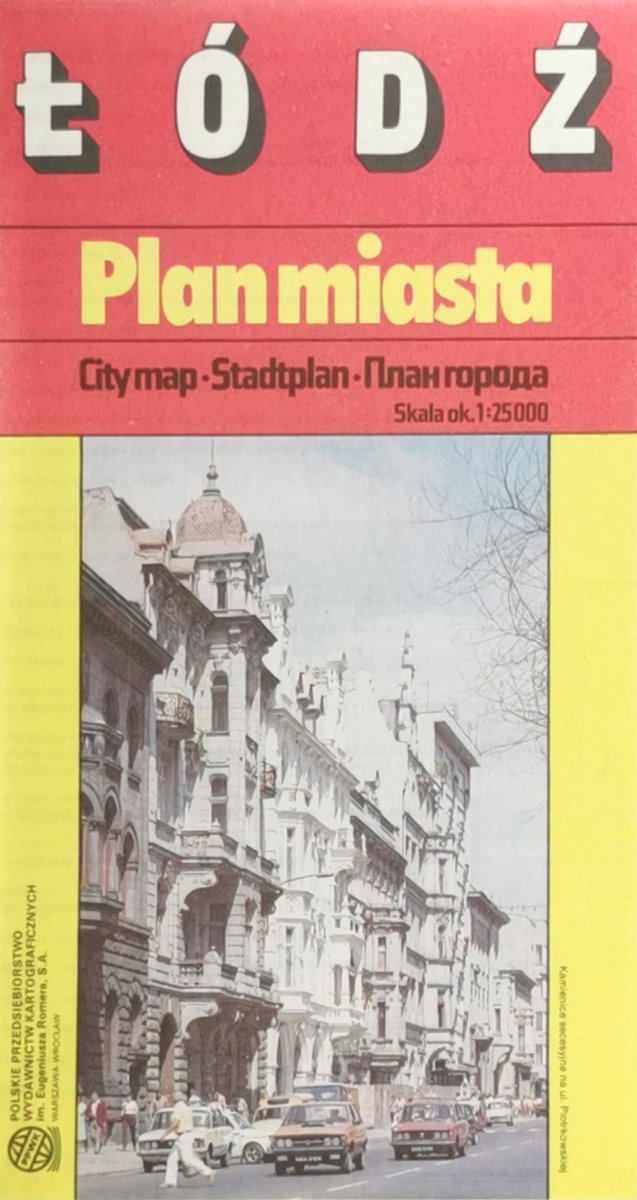 ŁÓDŹ PLAN MIASTA MAPA 1:25 000 1993