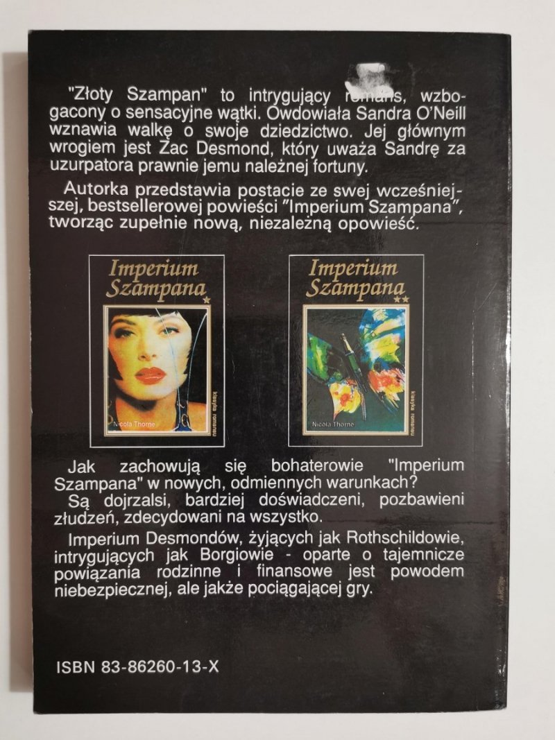 ZŁOTY SZAMPAN TOM I - Nicola Thorne 1995