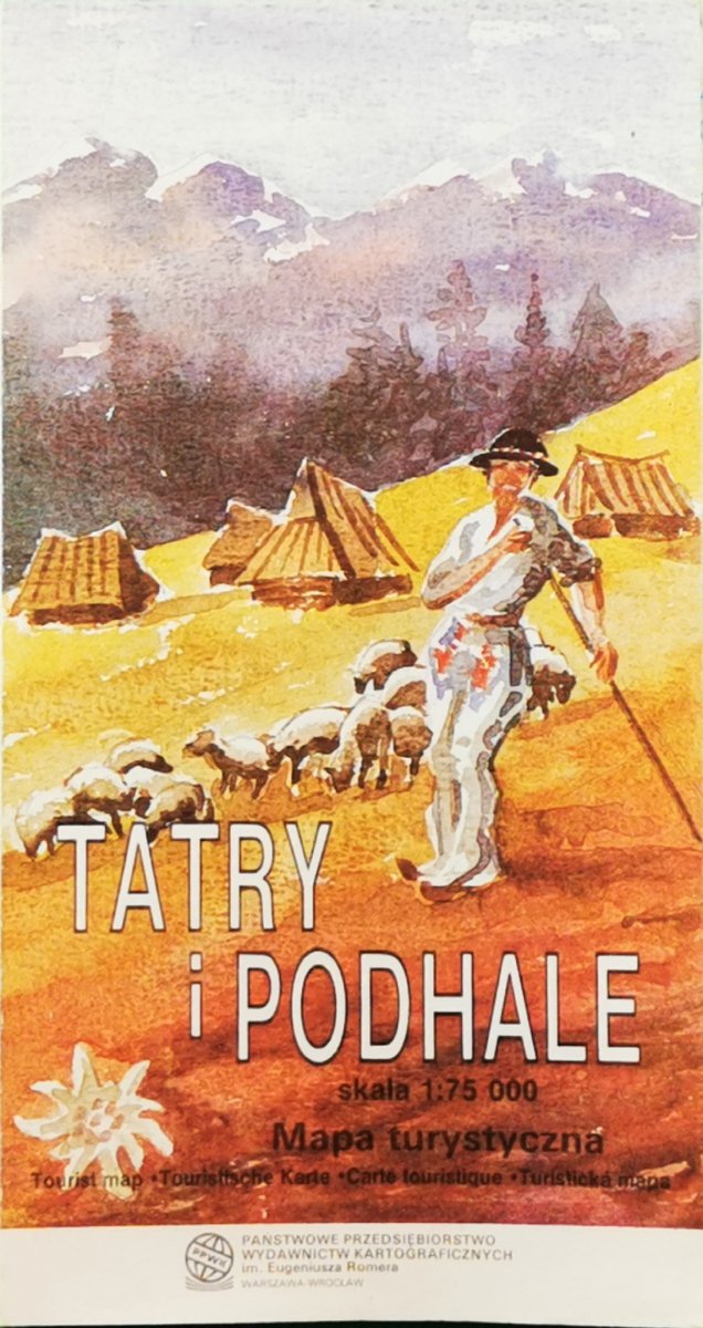 MAPA. TATRY I PODHALE. SKALA 1:75000