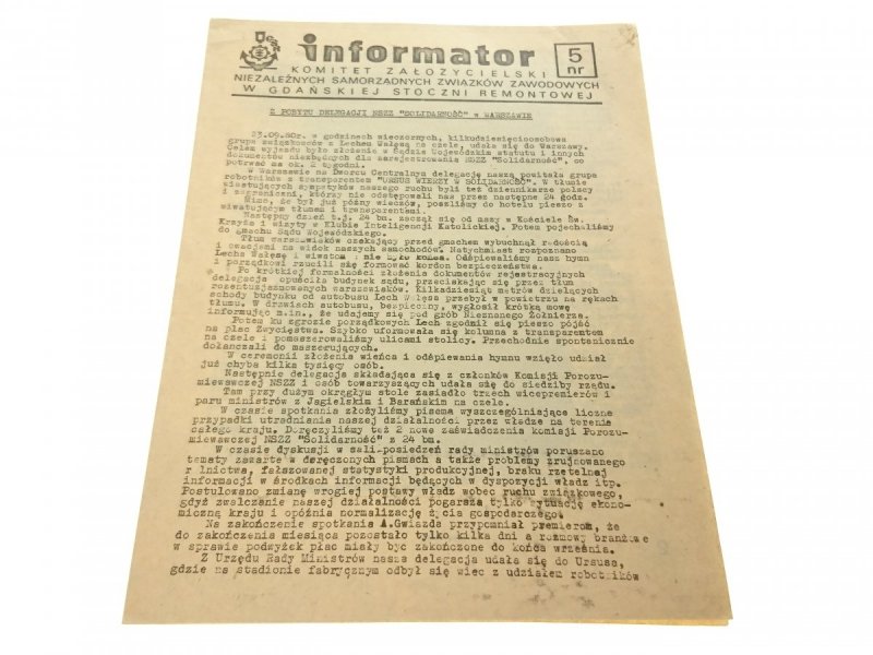 INFORMATOR. KOMIET ZAŁOŻYCIELSKI NIEZALEŻNYCH NR 5