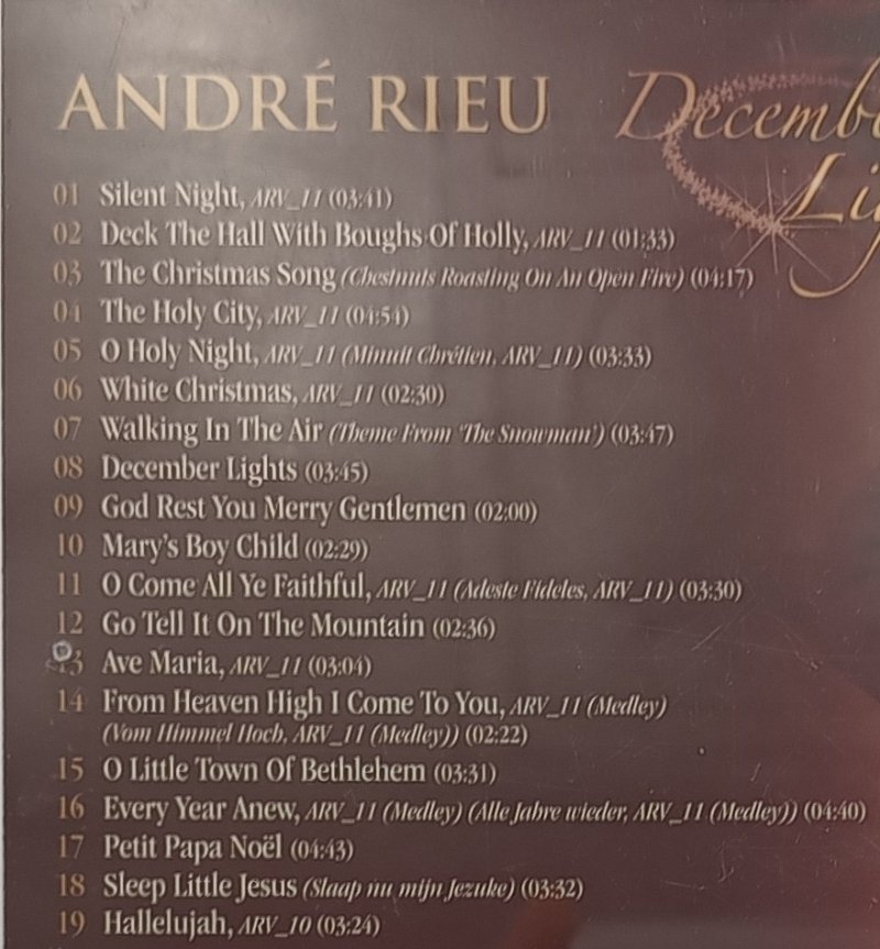 CD. DECEMBER LIGHTS - Andre Rieu