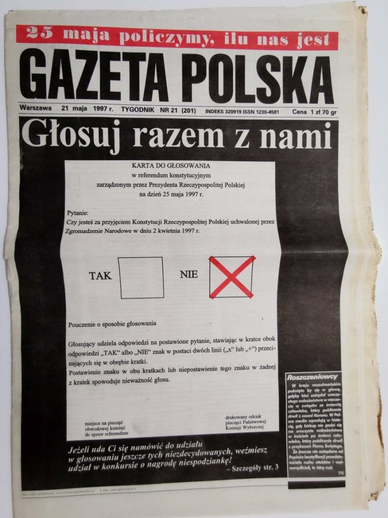 GAZETA POLSKA NR 21 (201) 21 MAJA 1997 r.