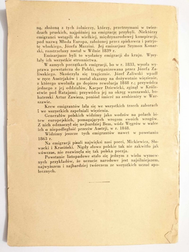 POWSTANIE LISTOPADOWE 1830-1831 - Stanisław Szpotański 1930