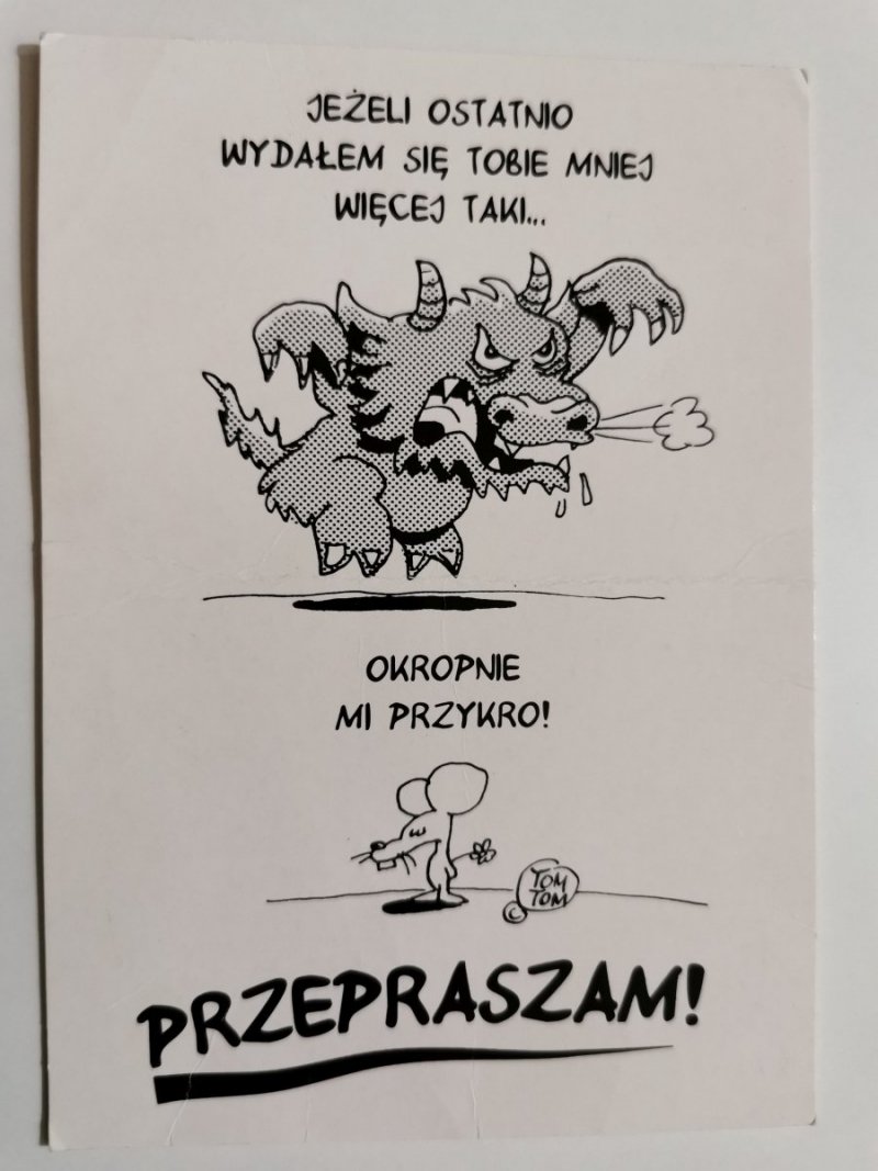 PRZEPRASZAM! POCZTÓWKA