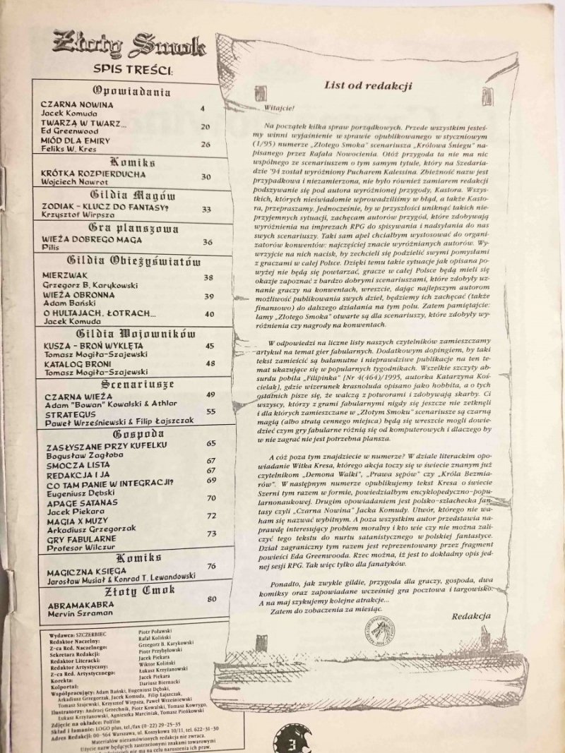 ZŁOTY SMOK NR 4 (6) KWIECIEŃ 1995
