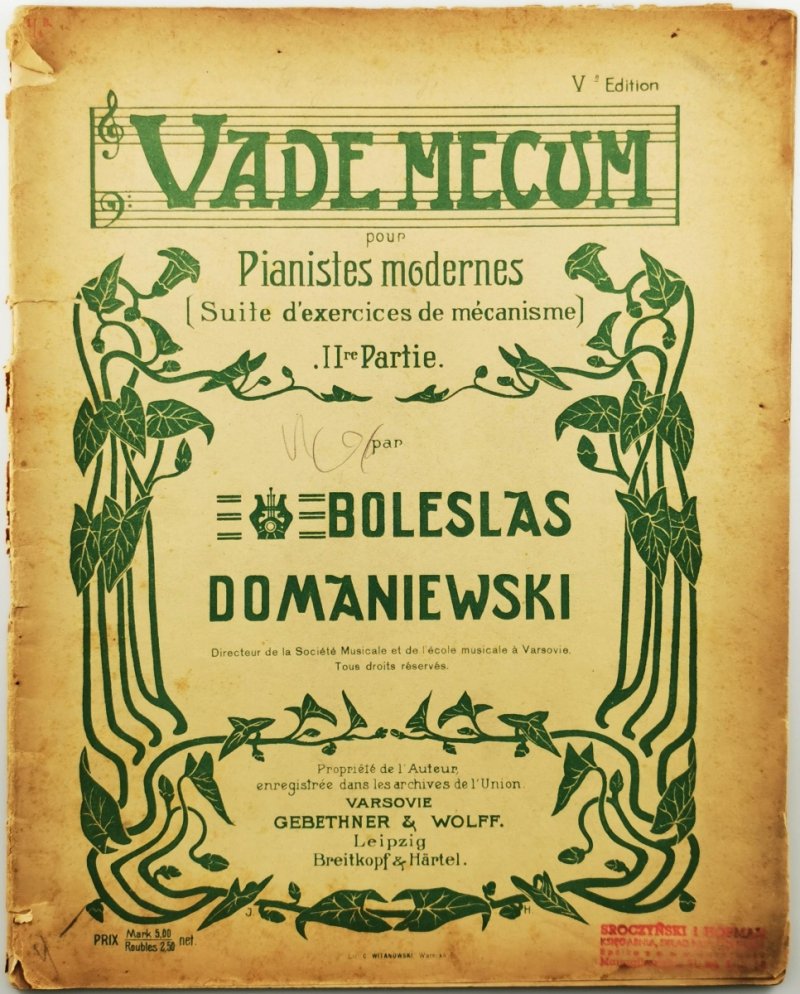 VADE MECUM POUR PIANISTES MODERNES - Boleslas Domaniewski