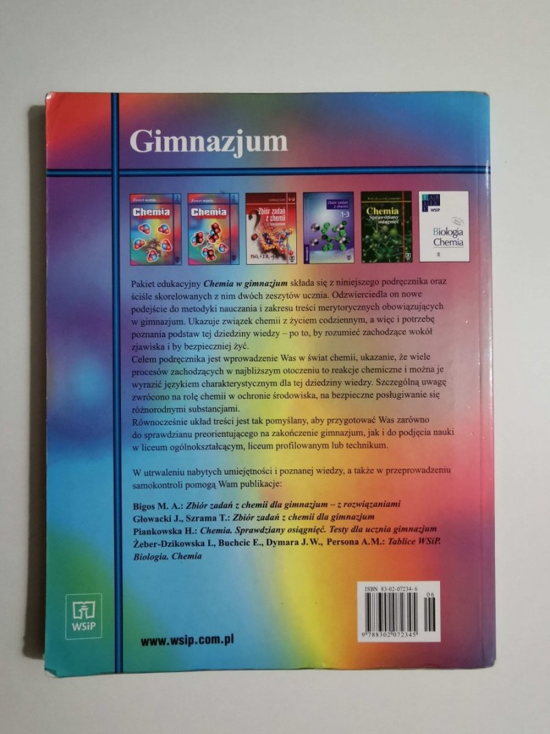 CHEMIA W GIMNAZJUM. PODRĘCZNIK UCZNIA 1-3 1999