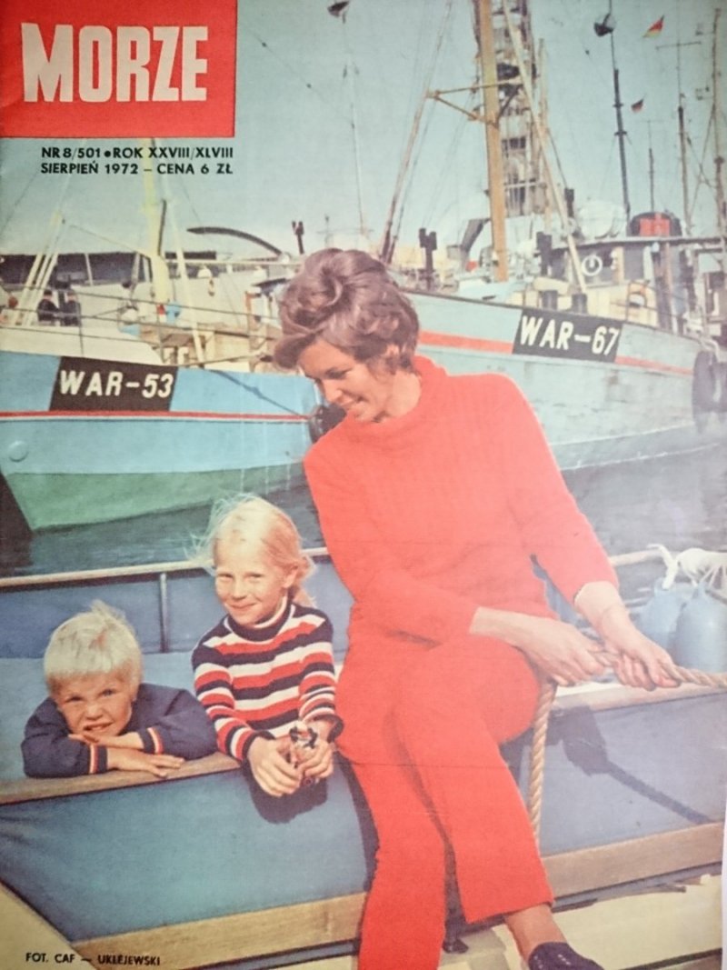 MORZE NR 8/501 ROK XXVIII/XLVIII SIERPIEŃ 1972