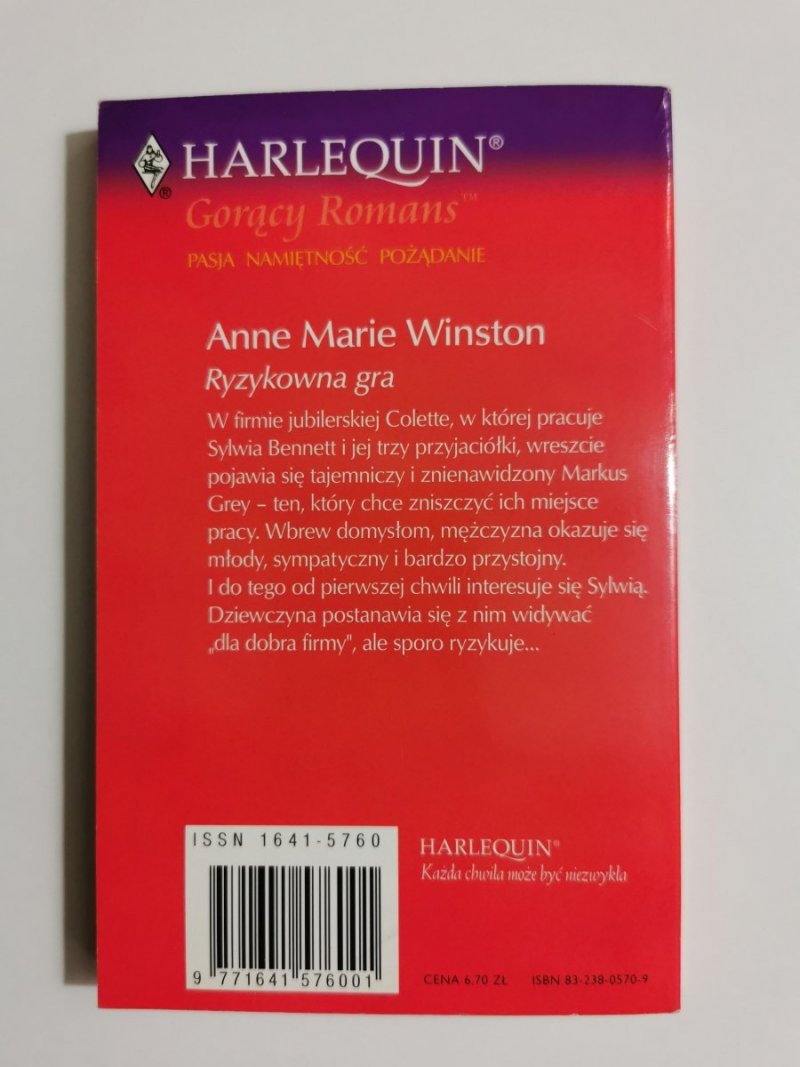 RYZYKOWNA GRA - Anne Marie Winston 2003