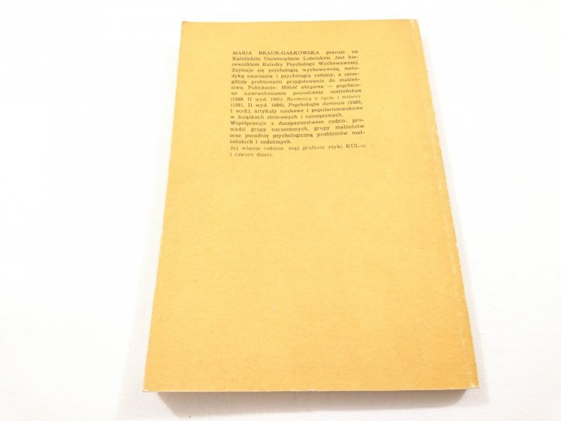 PSYCHOLOGIA DOMOWA - Maria Braun-Gałkowska 1987