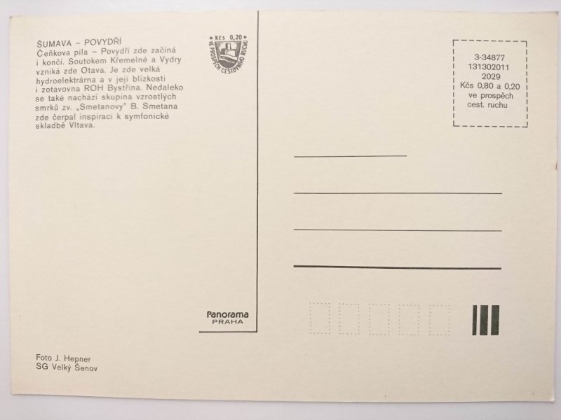 ŚUMAVA – POVYDRI. ĆENKOVA PILA