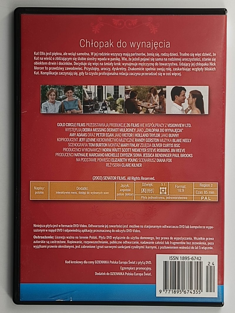 DVD. CHŁOPAK DO WYNAJĘCIA