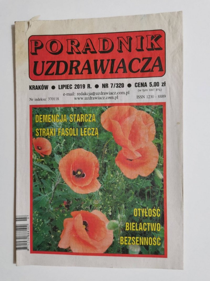 PORADNIK UZDRAWIACZA NR 7/320 LIPIEC 2019 r.