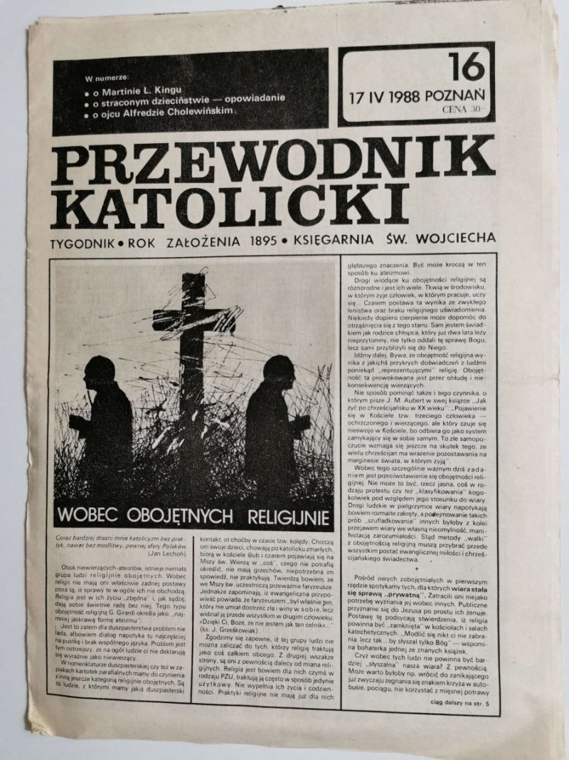 PRZEWODNIK KATOLICKI NR 16 17 IV 1988 POZNAŃ