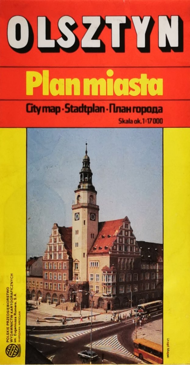 PLAN MIASTA OLSZTYN. SKALA 1:17 000  
