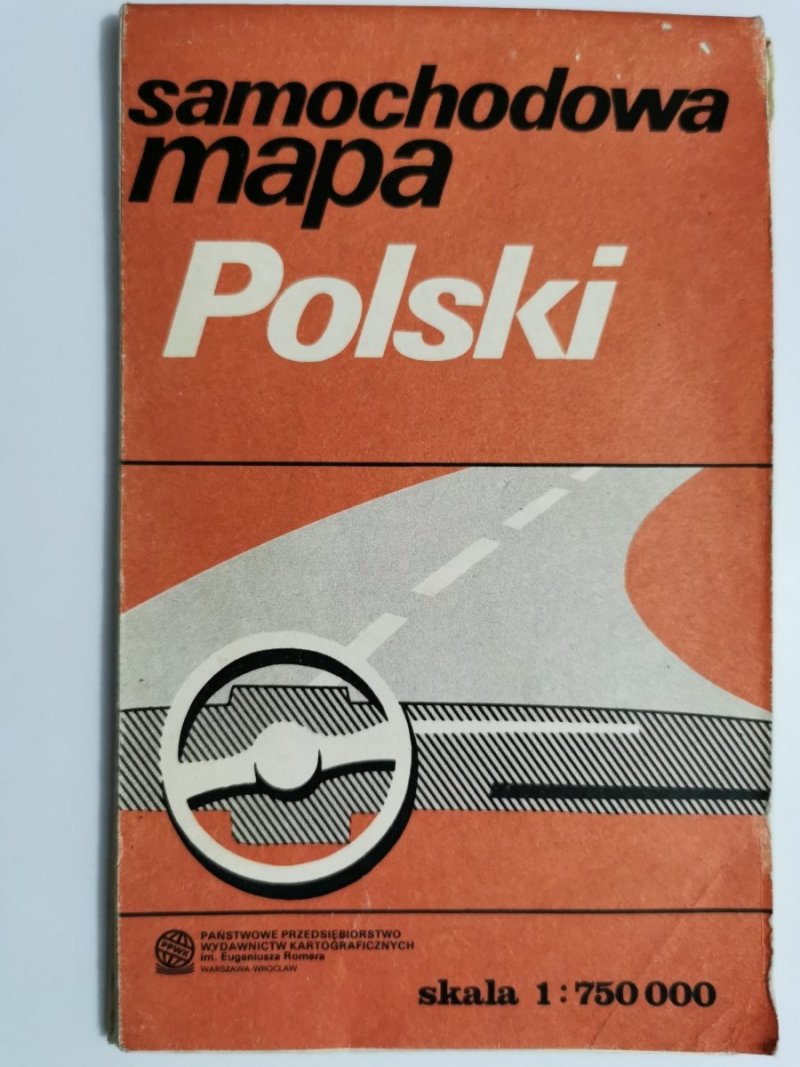 SAMOCHODOWA MAPA POLSKI 1: 750 000 1988