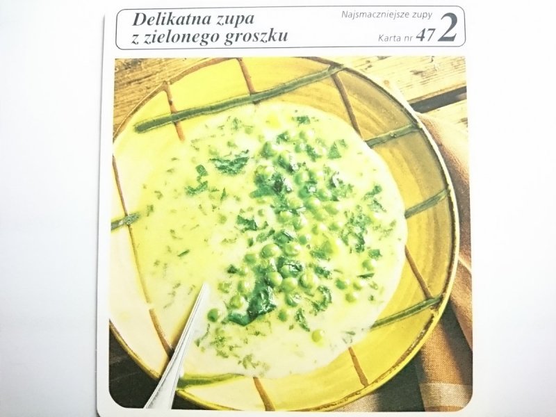 KARTA KULINARNA NR 47 DELIKATNA ZUPA Z ZIELONEGO