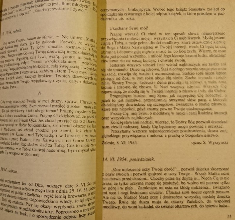 ZAPISKI WIĘZIENNE - Stefan Kardynał Wyszyński 1982