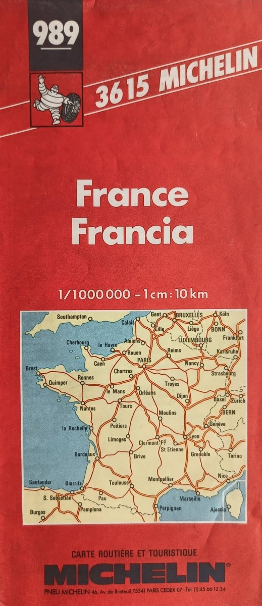 FRANCE FRANCIA 1:1000 000