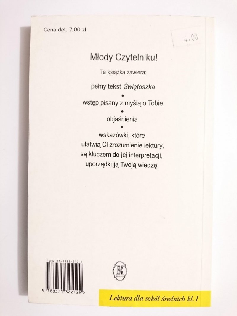 ŚWIĘTOSZEK Z OPRACOWANIEM - Molier 1998