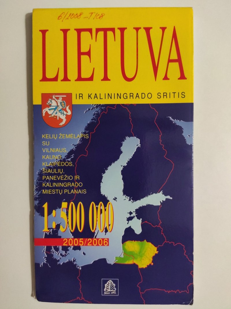 MAPA DROGOWA LITWA ORAZ OBWÓD KALININGRADZKI 2005