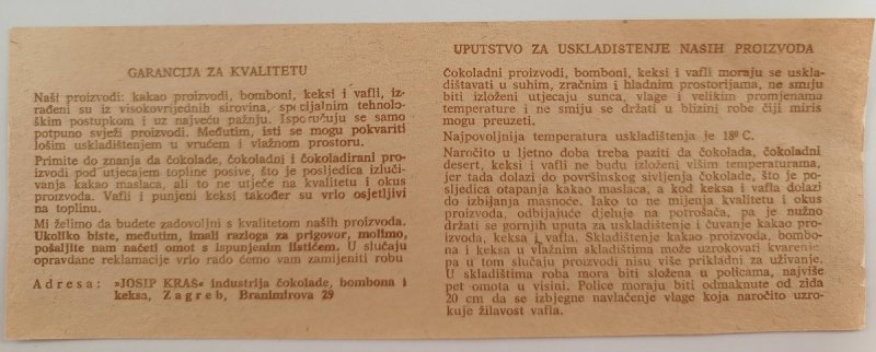 GWARANCJA ZA KVALITETU PROIZVODA