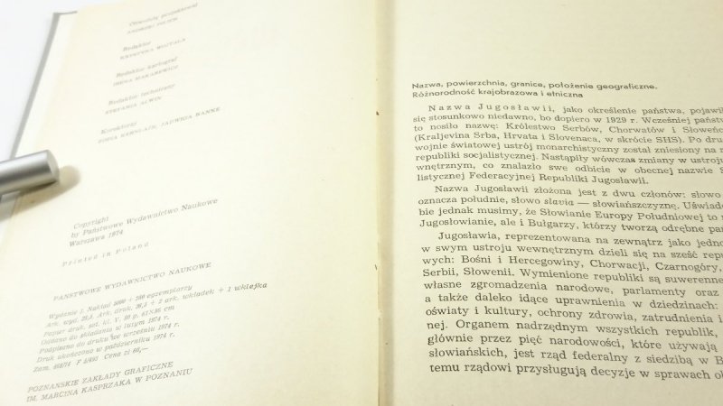 JUGOSŁAWIA - Adam Malicki 1974