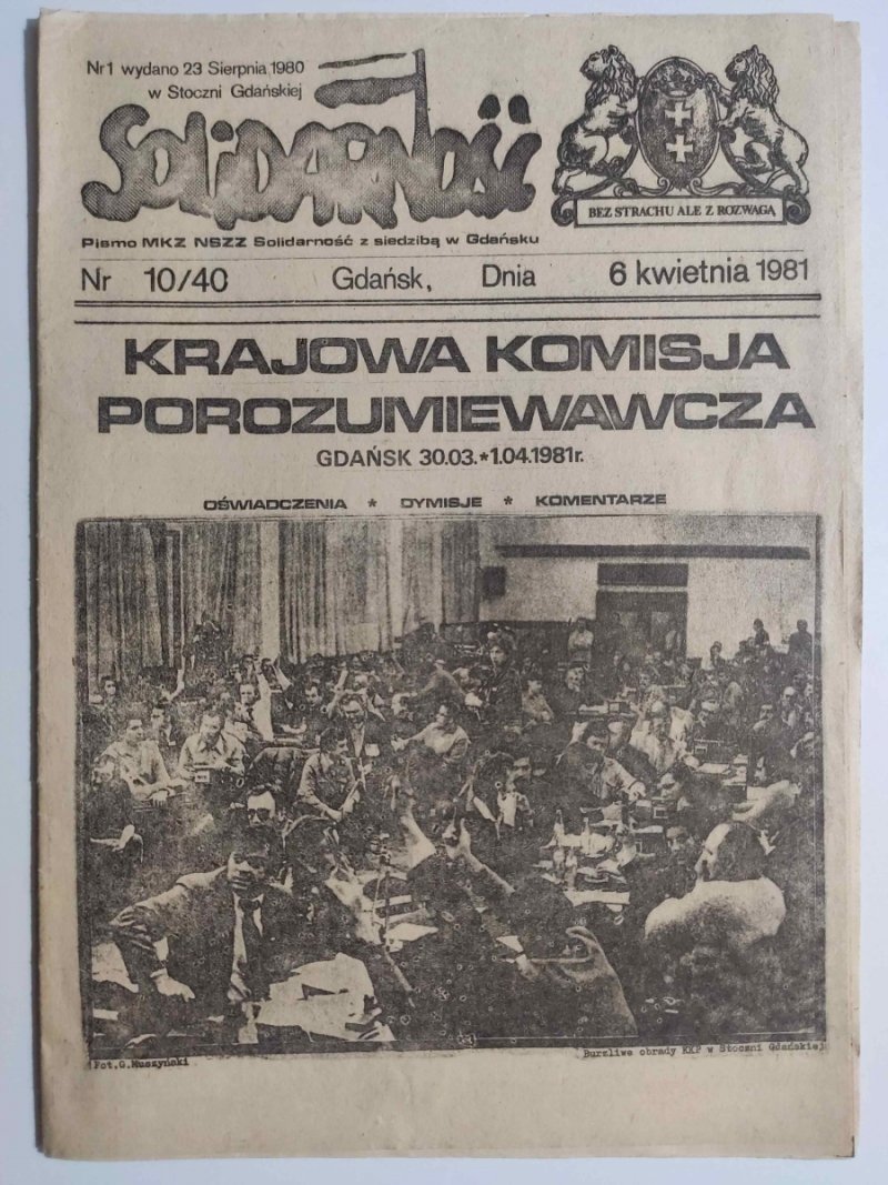 PISMO MKZ SOLIDARNOŚĆ NR 10/40 – 06.04.1981