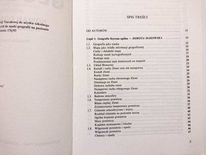 GEOGRAFIA. VADEMECUM MATURZYSTY - Roman Domachowski, Dorota Makowska 1995