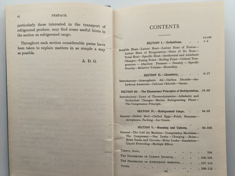 REFRIGERATION IN SHIPS – 1945 R - A. D. Grey