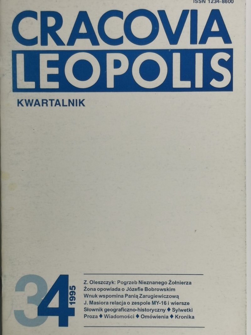 CRACOVIA LEOPOLIS KWARTALNIK NR. 3 4 1995
