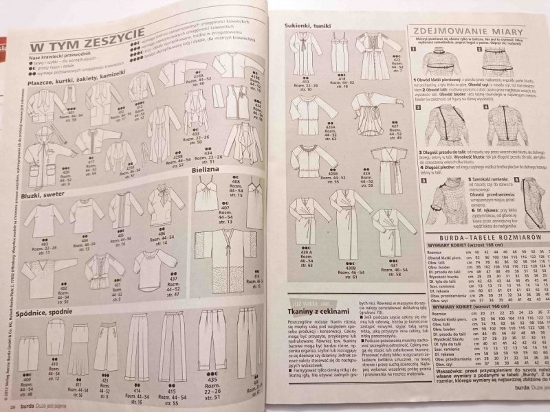 BURDA NR 2/2012 JESIEŃ I ZIMA W MODZIE