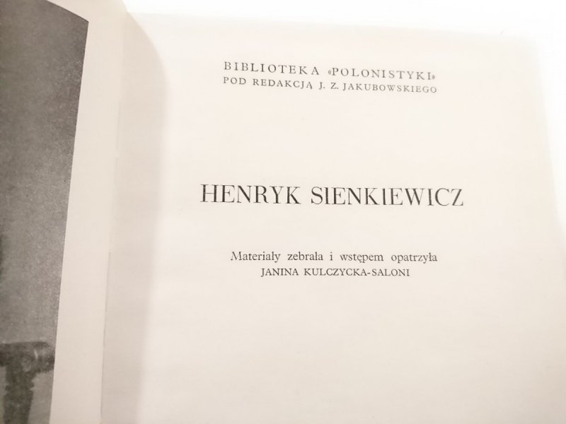 HENRYK SIENKIEWICZ - Janina Kulczycka-Saloni 1966
