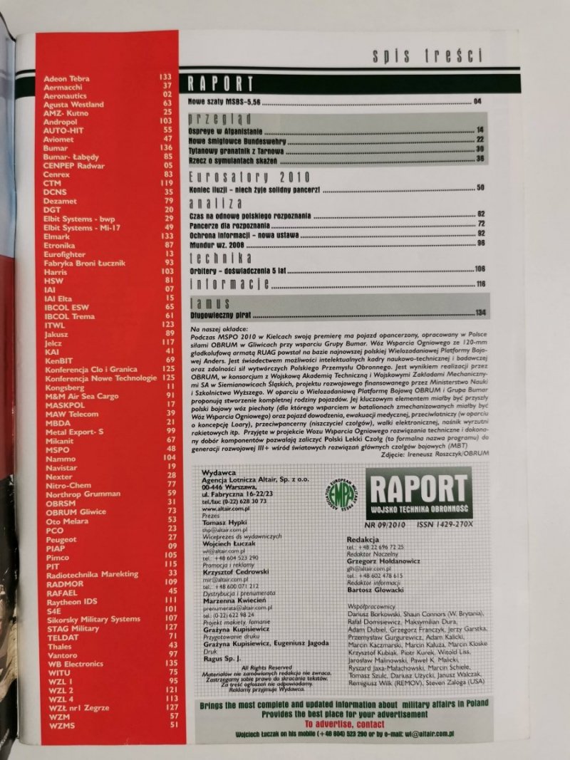 RAPORT 09 2010