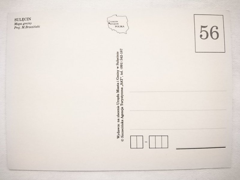 SULĘCIN. MAPA GMINY PROJ. M. BRZEZIŃSKI