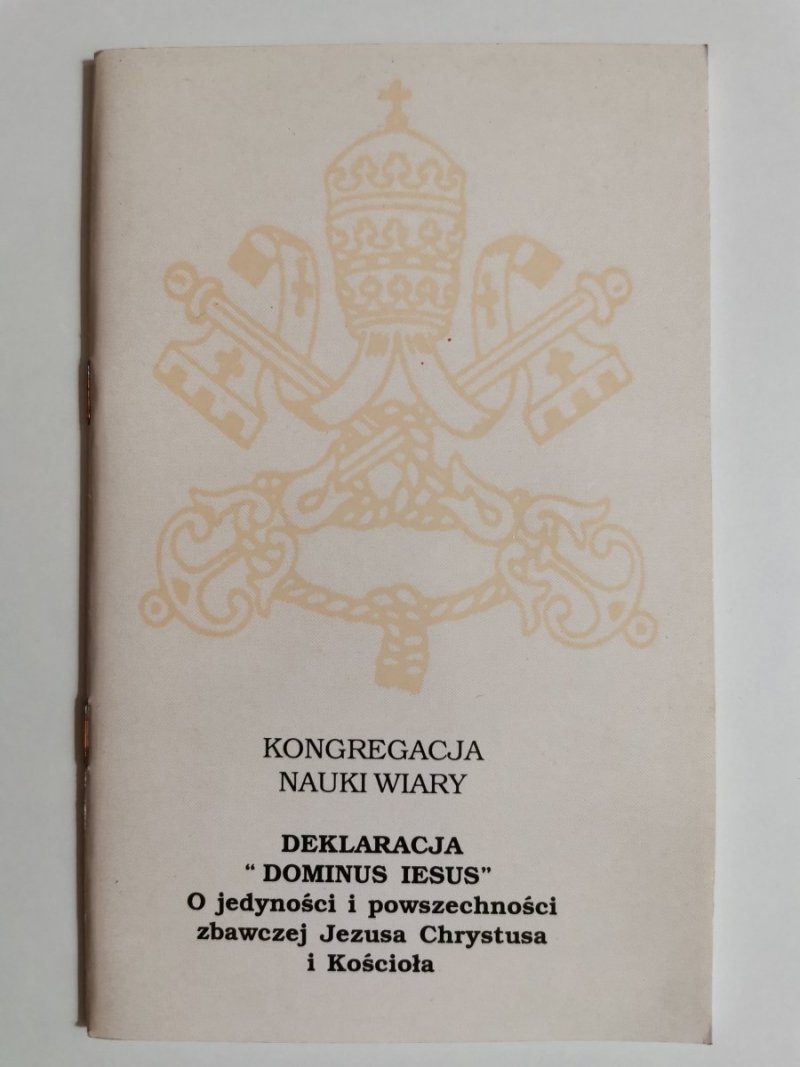 KONGREGACJA WIARY. DEKLARACJA IESUS 