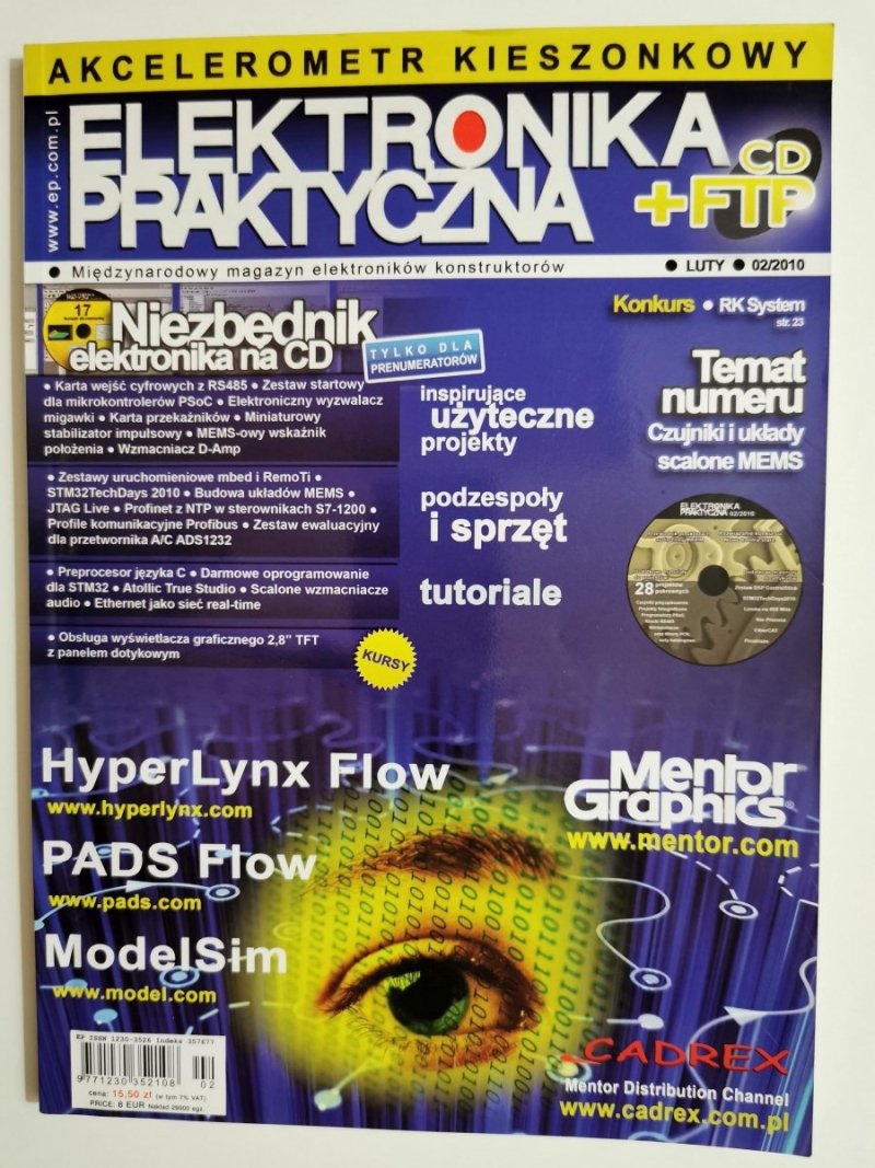 ELEKTRONIKA PRAKTYCZNA LUTY NR 02/2010 Z PŁYTĄ CD