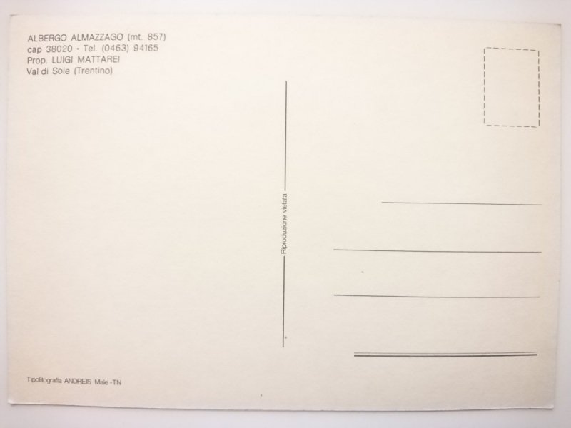 ALBERGO ALMAZZAGO (MT. 857) CAP 38020