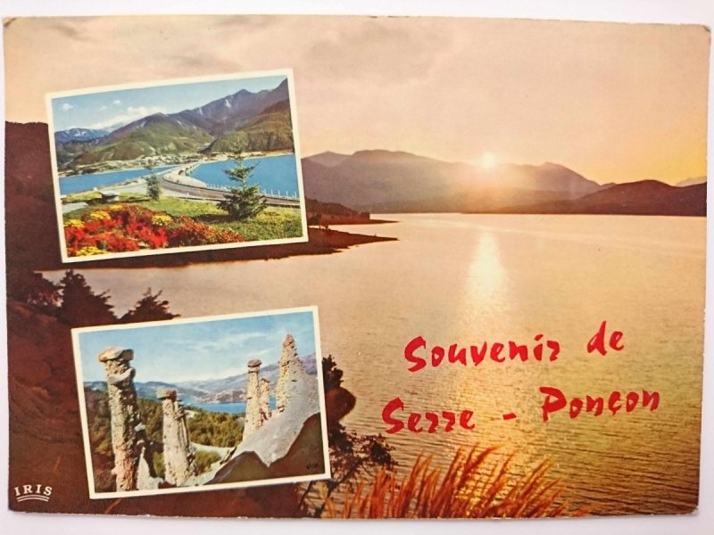 LAC DE SERRE-PONCON. COUCHER DE SOLEIL SUR LE LAC