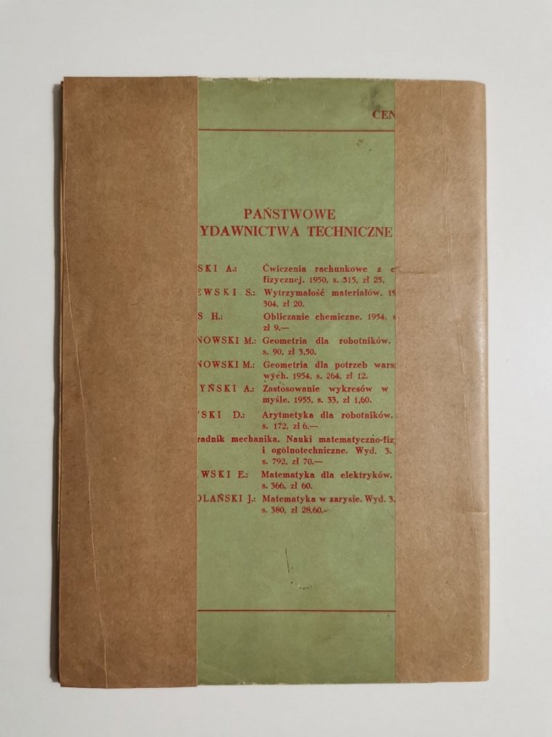 LOGARYTMICZNY SUWAK RACHUNKOWY - Chmielewski 1956