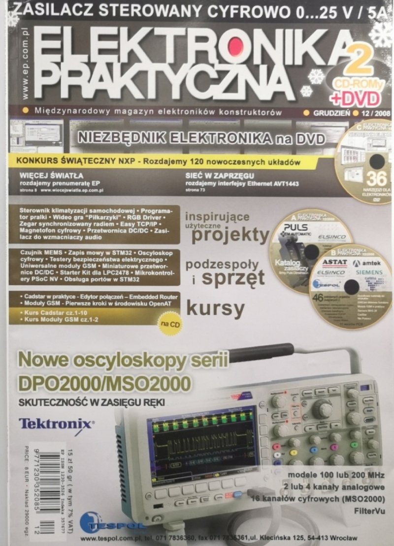 ELEKTRONIKA PRAKTYCZNA 12/2008 2xCD-ROM+DVD