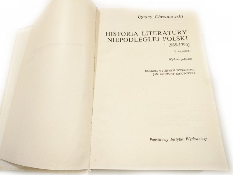 HISTORIA LITERATURY NIEPODLEGŁEJ POLSKI (965-1795)